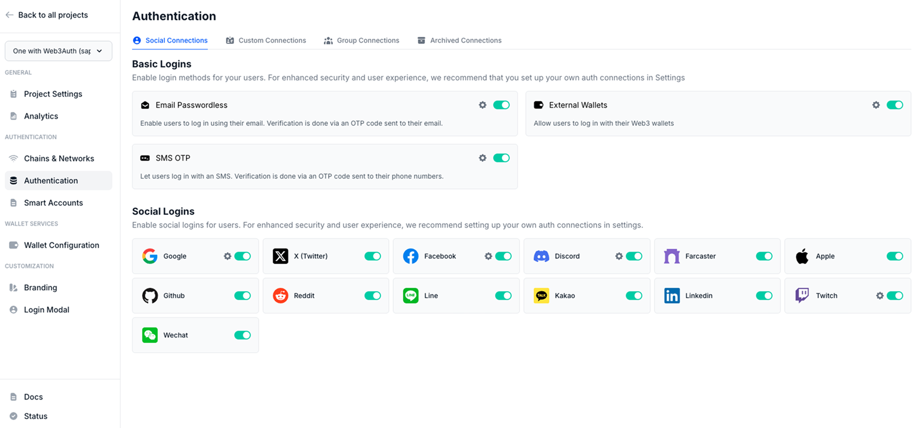 Authentication Social Connections